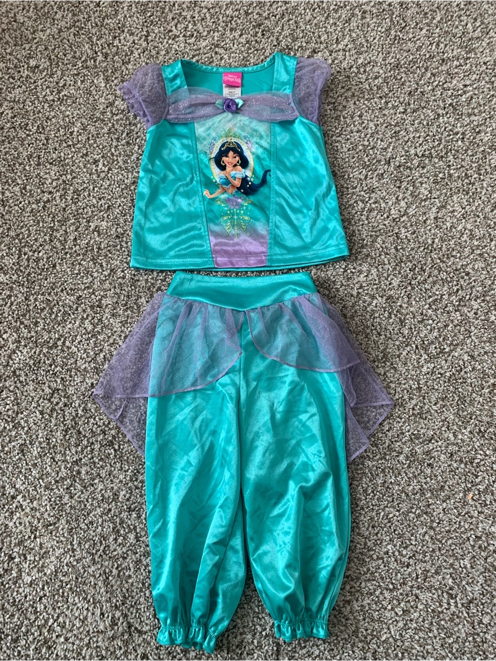Disney Teal & Purple Princess Jasmine Costume Set - Halloween